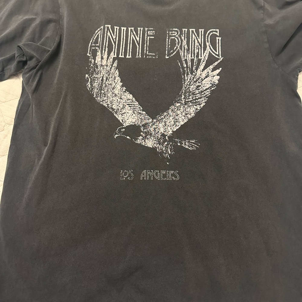 Gently worn Anine Bing Charcoal Crew Neck Tee - Picture 8 of 8